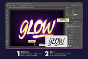 Glowing Text Effect, a Layer Style Add-On by Andrew Skoch Design (Thumbnail 5 of 7)