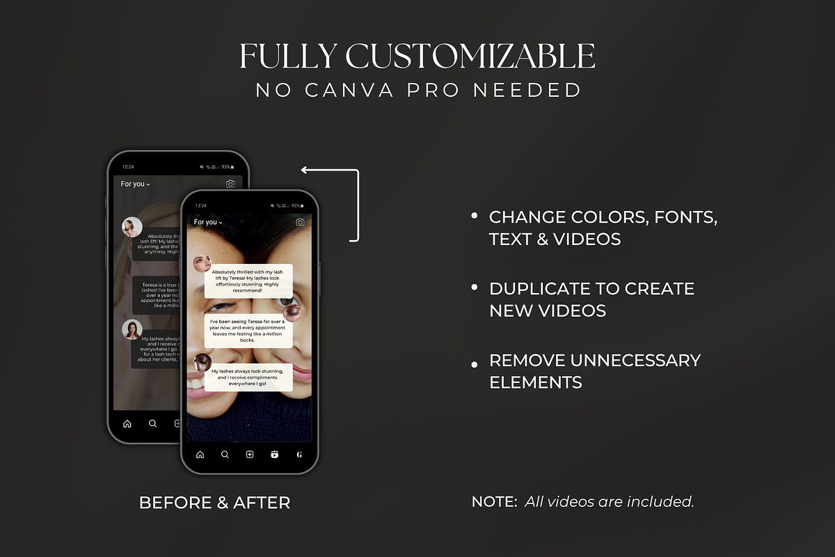 Lash Tech Instagram Reels Templates preview 3