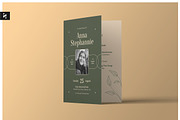 Vintage Minimal Funeral Program, a Brochure Template by Neermana (Thumbnail 1 of 4)