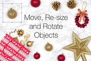 Christmas Scene Creator - Top View, a Product Mockup by Pixomize (Thumbnail 2 of 6)