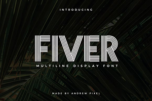 Fiver - Multiline Display Font, a Symbol Font by AndrewPixelType