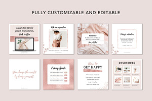 Rose Gold Instagram Templates Canva