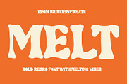 Melt bold retro font, a Sans Serif Font by BilberryCreates (Thumbnail 1 of 14)