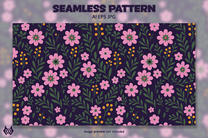 Pink Flowers - Pattern Background