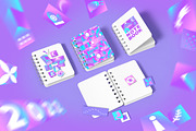 Holographic Christmas Geometric Set, an Object Graphic by Julie&Taily (Thumbnail 4 of 23)
