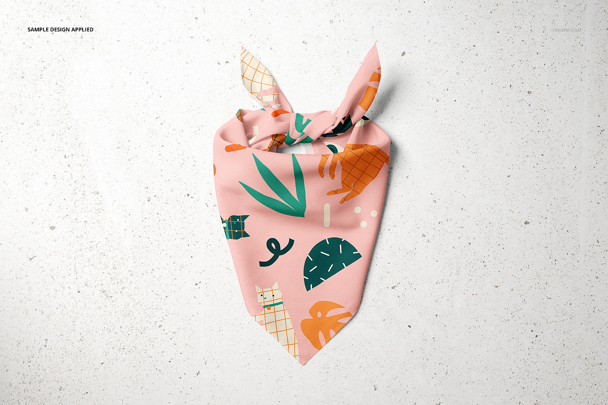 Pet Bandana Mockup Set (type 2), a Product Mockup by creatsy5 (Photo 4 of 11)
