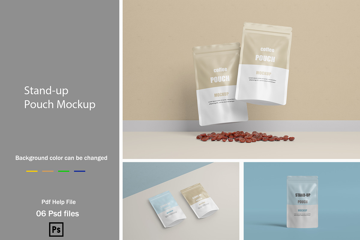 Stand-Up pouch mockup, a Merchandise Mockup by SimpangGraphics