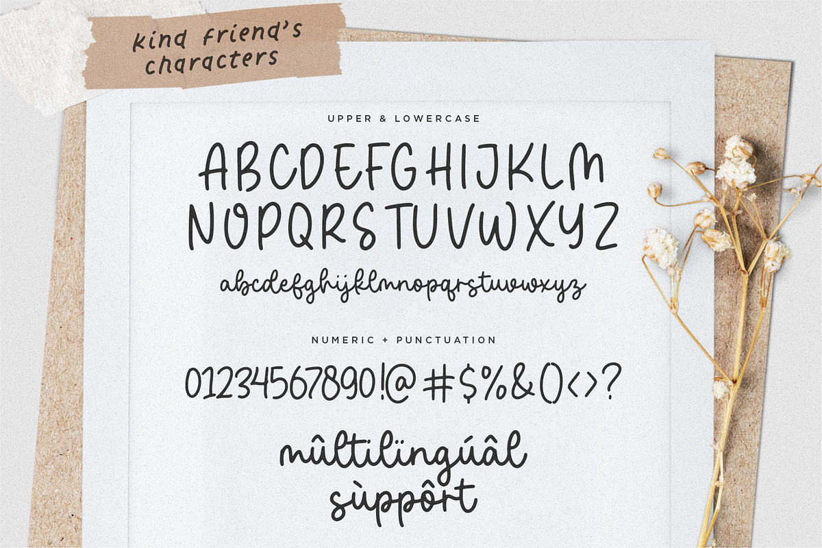 Kind Friend - Monoline Script Font, a Script Font by Letterative Studio (Photo 5 of 5)