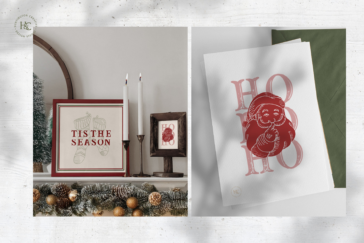 Hand Drawn Christmas Images, a Seasonal Illustration by H&C Drawings & Designs (Photo 8 of 15)