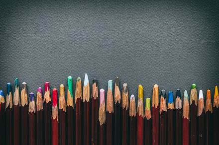 Row of artist pastel pencils, an Arts & Entertainment Photo by chamillewhite