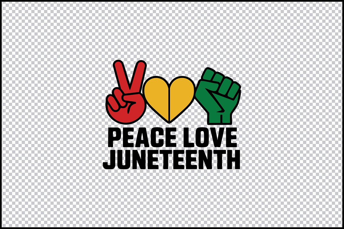 Peace Love Juneteenth SVG, an Object Graphic by BeeCraftR (Photo 2 of 2)