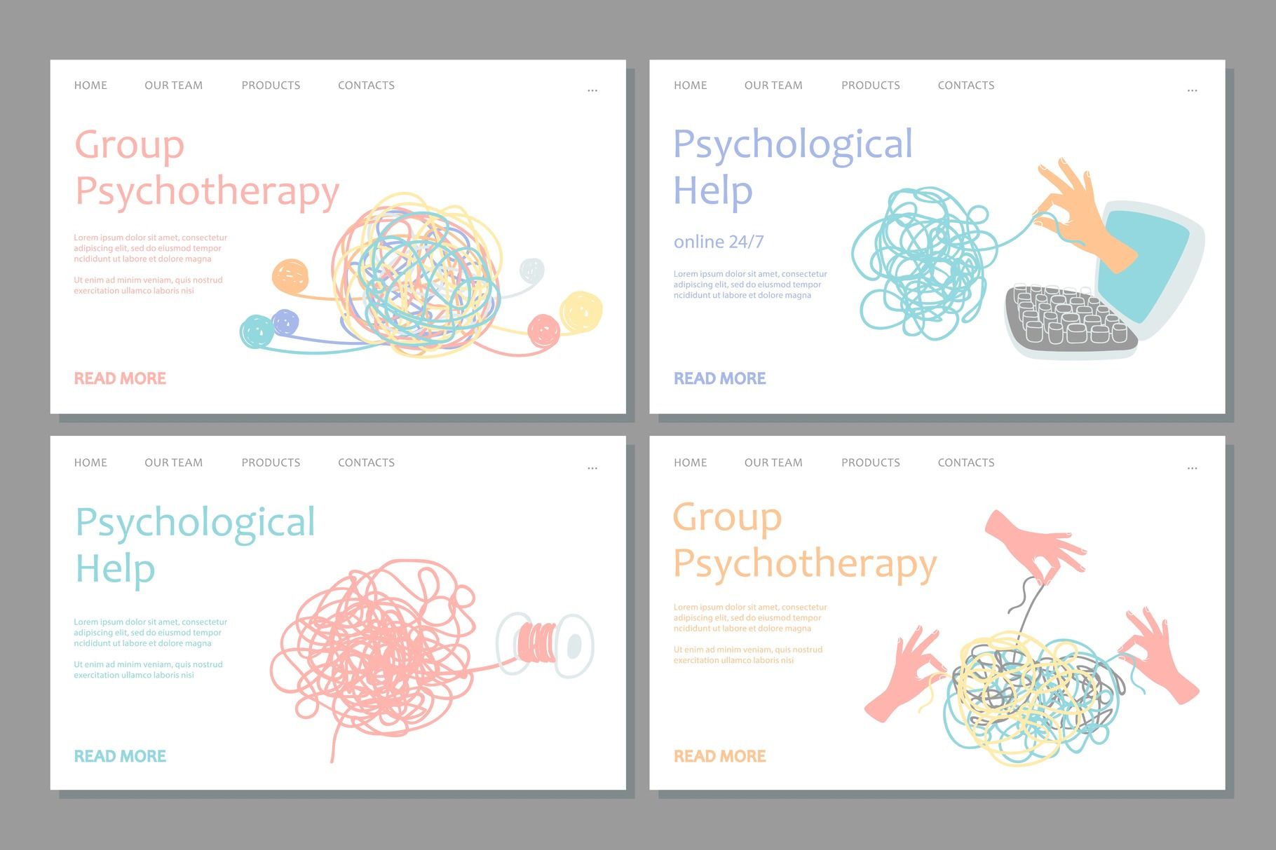 Psychotherapy Landing Page Template by StockSmartStart  Creative Market
