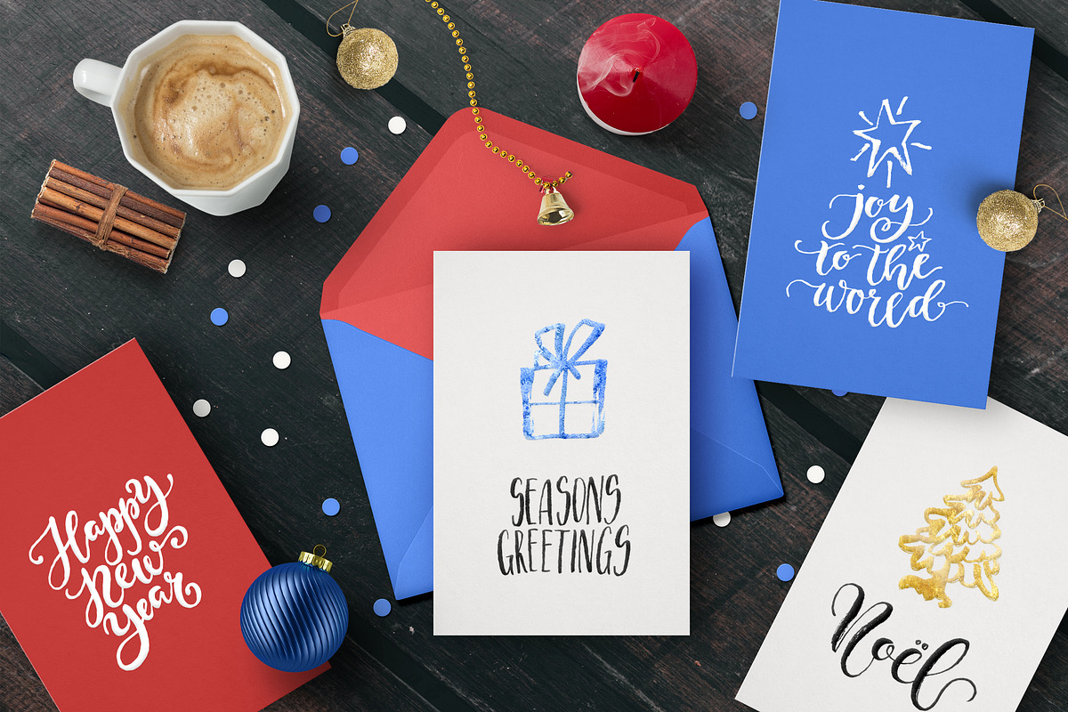 Merry Xmas Handlettering Vector, a Decorative Illustration by Spencerian Sisters (Photo 6 of 9)