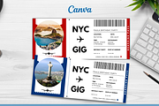 Editable Boarding Pass Template, a Card Template by YasdeyDesigns (Thumbnail 2 of 8)