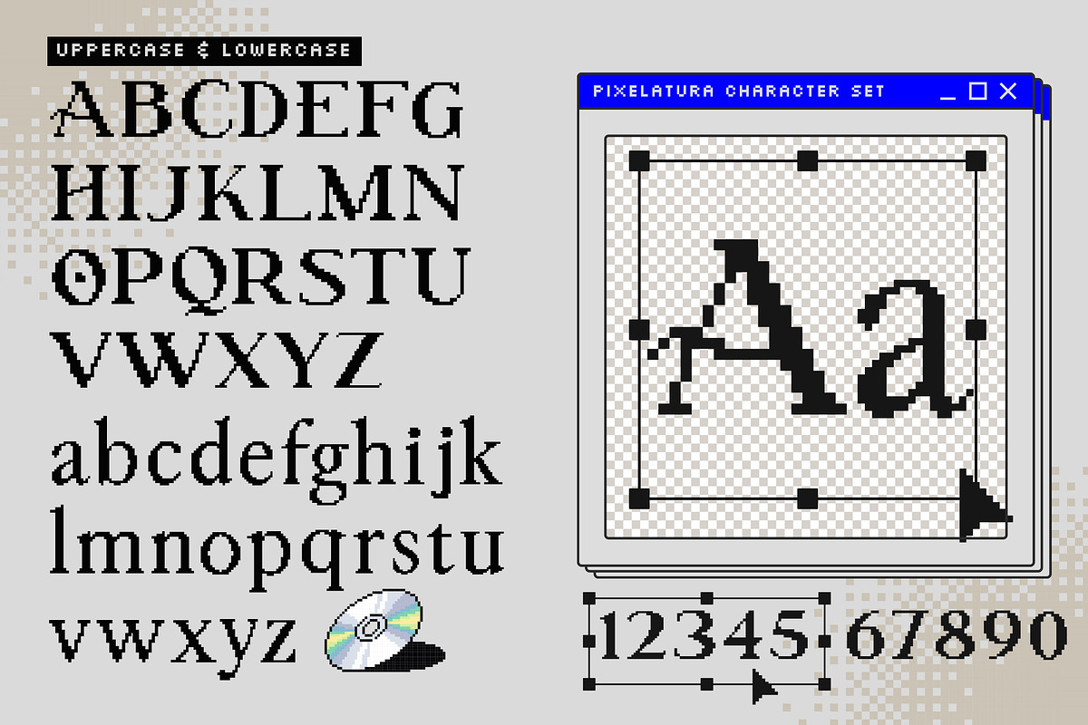 Pixelatura | Pixelated Serif Font, a Serif Font by Angin Studio (Photo 2 of 16)