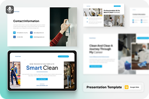 Cleaning Services Google Slide, a Presentation Template by SquidPixey