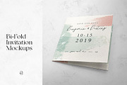 Bi-Fold Invitation Mockups, a Print Template by MahmoudWally (Thumbnail 1 of 6)
