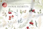 CRANBERRY CHRISTMAS watercolor set, a Decorative Illustration by Yuliia Lashevska (Thumbnail 12 of 13)