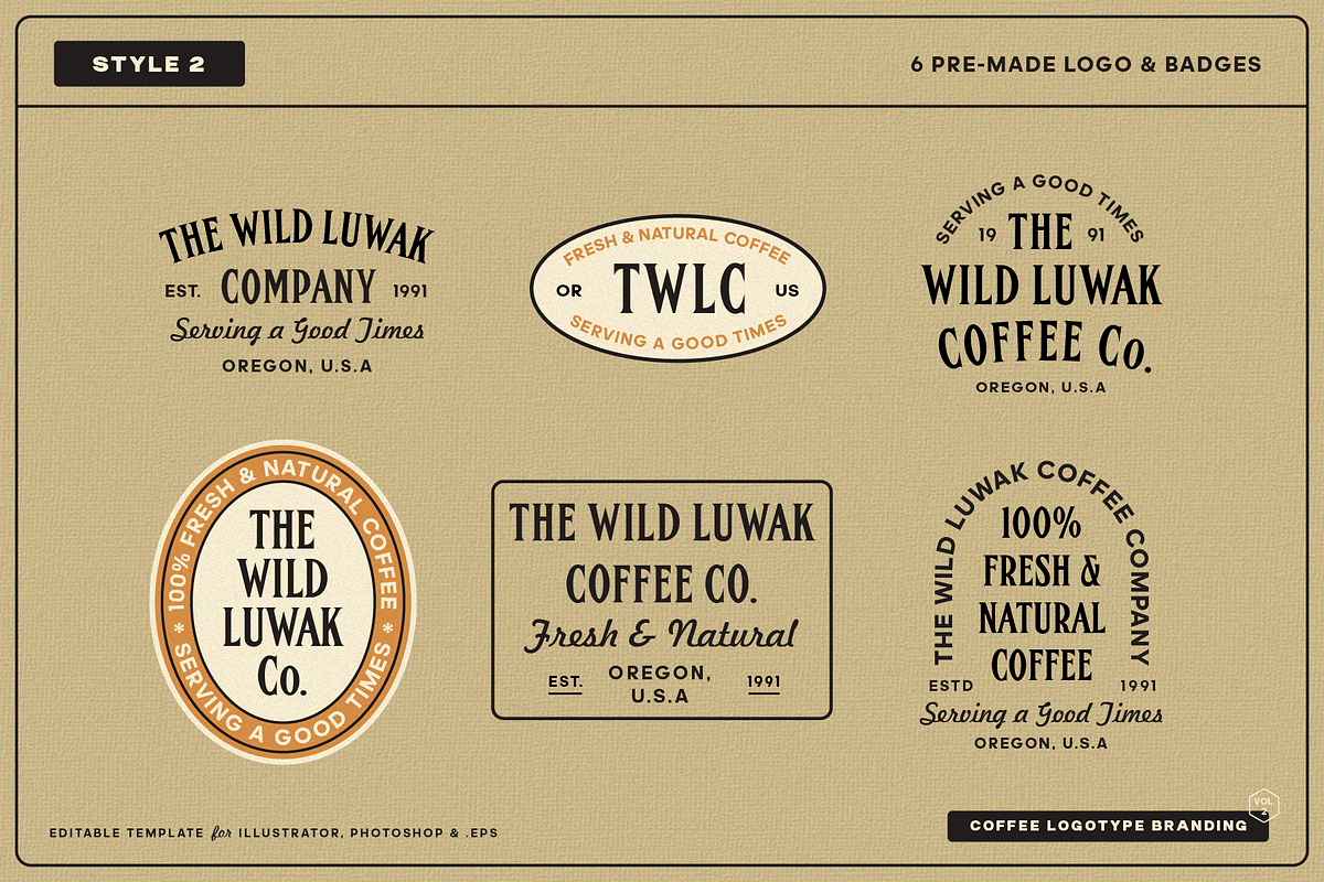 Logotype Coffee Branding, a Branding & Logo Template by Refolve Design (Photo 3 of 27)