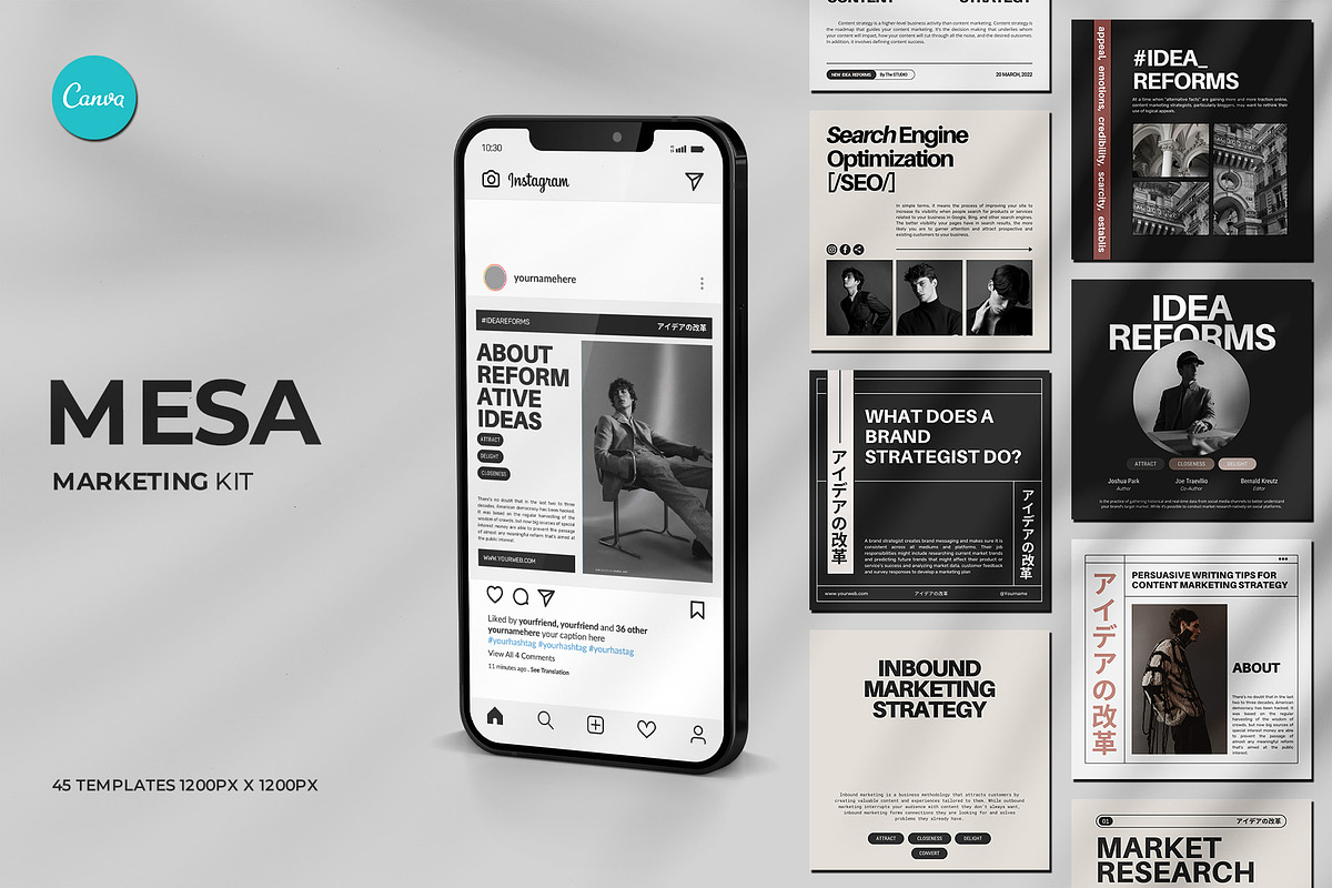 MESA Marketing Kit, a Social Media Template by Analogi Studio (Photo 1 of 9)