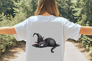 Halloween Black Cat Clipart PNG, an Illustration by CrexoraLab (Thumbnail 5 of 5)