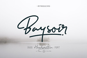Baysoir - handwritten signature font