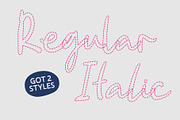 CS Alyaka Dashed, a Script Font by Craft Supply Co. (Thumbnail 3 of 8)