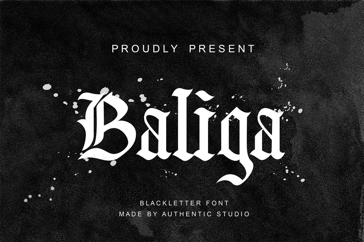 Baliga Blackletter, a Blackletter Font by Authentic Studio (Photo 1 of 11)