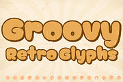 Groovy Retro Glyphs - Handwritting, a Handwritten Font by Charmingbear59.design (Thumbnail 1 of 5)