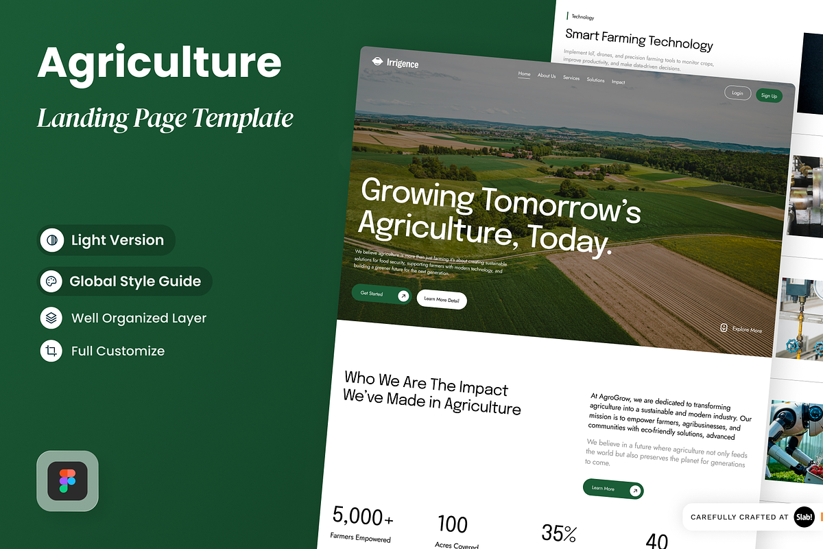 Irrigence - Agriculture Landing Page