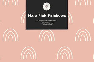 Pixie Pink Rainbow Surface Pattern