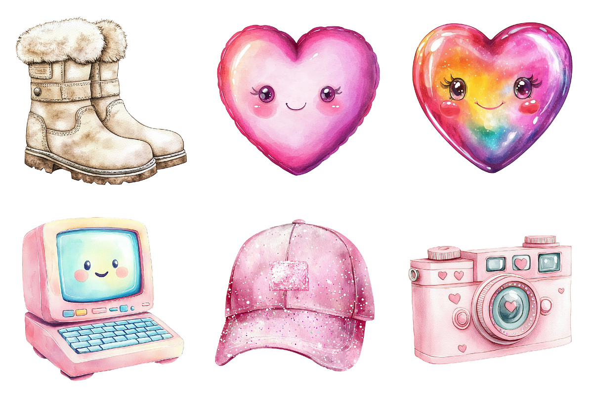 Kawaii 2000s Y2K Never Forget, a Seasonal Illustration by CitraGraphics (Photo 5 of 6)