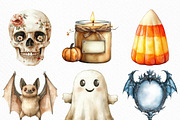 Watercolor Cute Beige Halloween Clip, an Illustration by Craft Nest (Thumbnail 5 of 6)