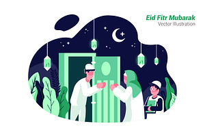 EidFitr Mubarak -Vector Illustration