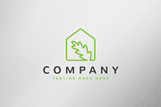 Oak Leaf House Logo Design, a Branding & Logo Template by C_Monica (Thumbnail 1 of 3)