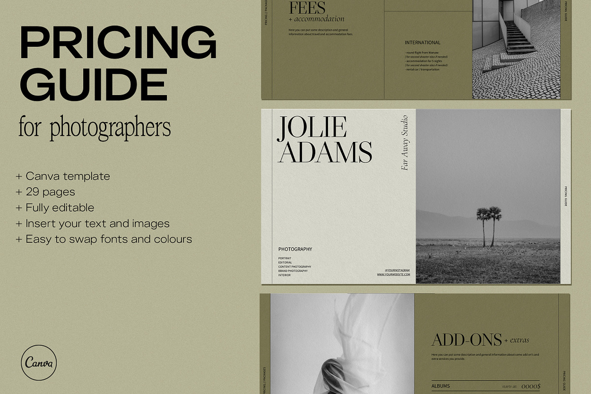 Pricing Guide Photography | Canva, a Presentation Template by MADE MY WAY studio (Photo 1 of 10)