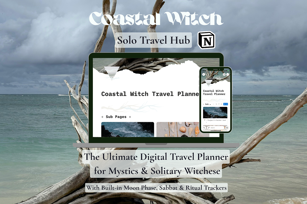 Coastal Witch Notion Travel Hub, an App Template by Mochi Atelier (Photo 1 of 12)