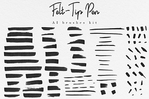 Felt-Tip Pen AI Brushes Kit