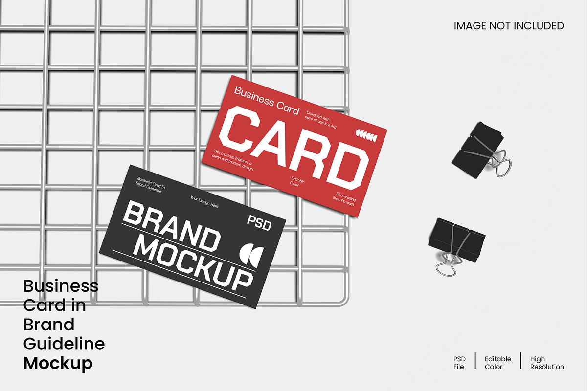 Card in Brand Guideline Mockup, an Advertising Mockup by Unerispace (Photo 1 of 2)