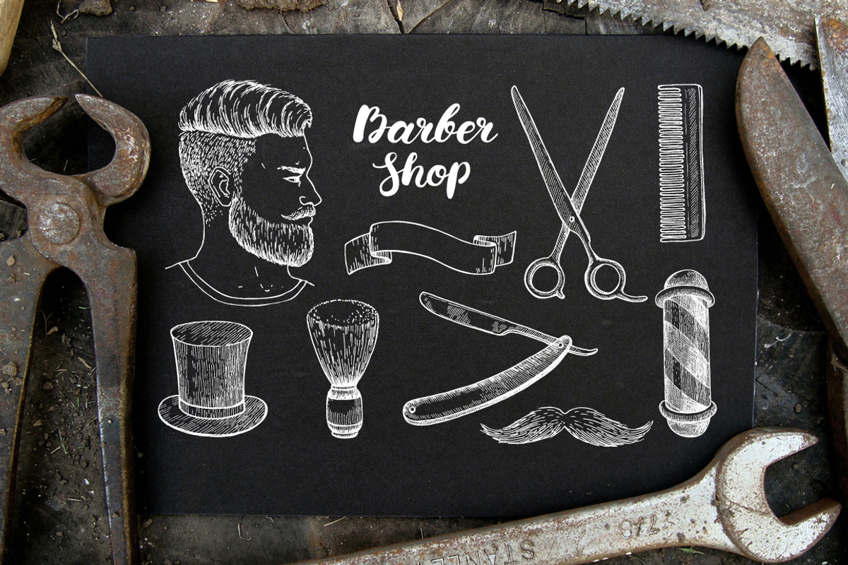 Barber Shop Sketch Set, an Illustration by Epine (Photo 2 of 4)