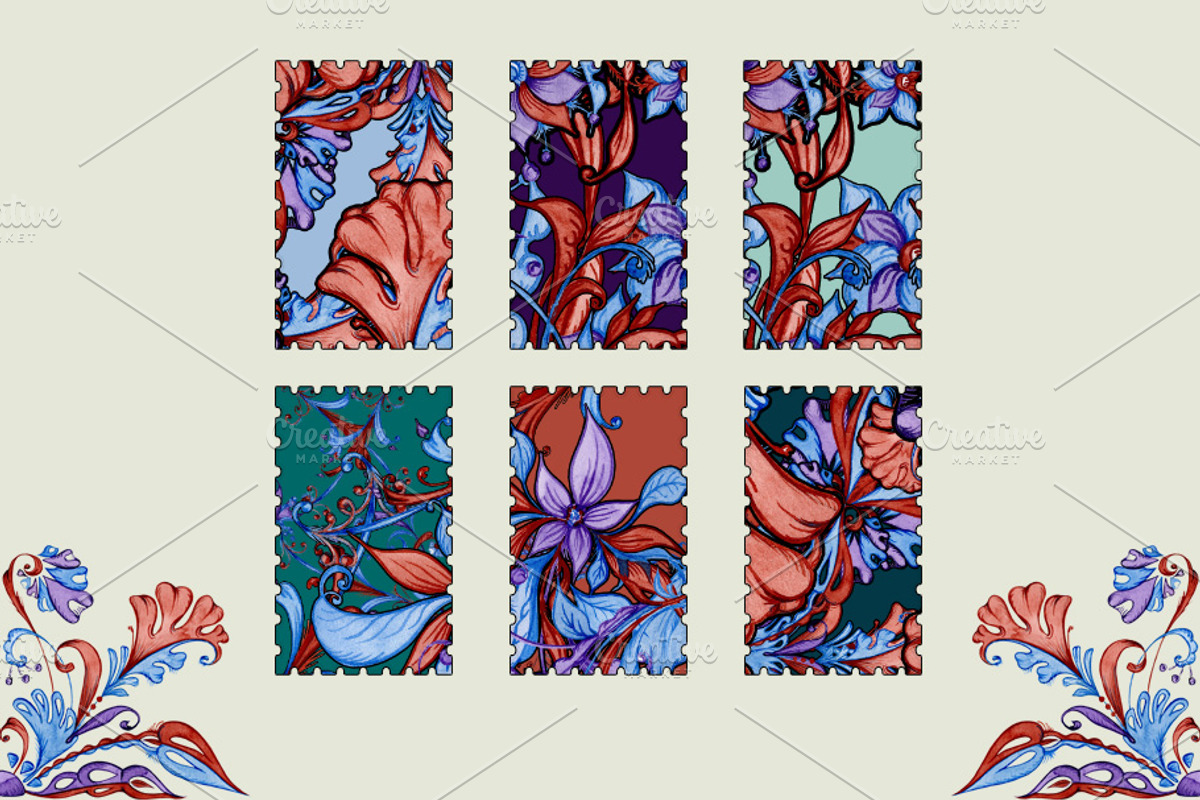 Sapphire Jungle, a Texture Illustration by ilustrinna (Photo 4 of 8)