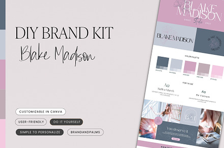Canva DIY Brand Blake Madison, a Branding & Logo Template by Brand & Palms