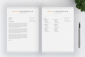 Elegant Resume Template / 4 Pages