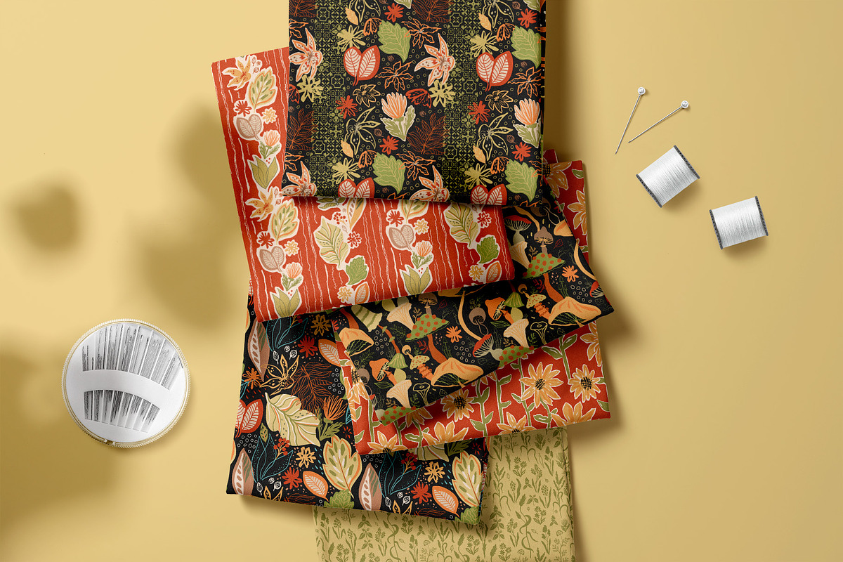 Hand drawn Autumn floral patterns, a Pattern Graphic by Tani Kuzminka (Photo 11 of 27)
