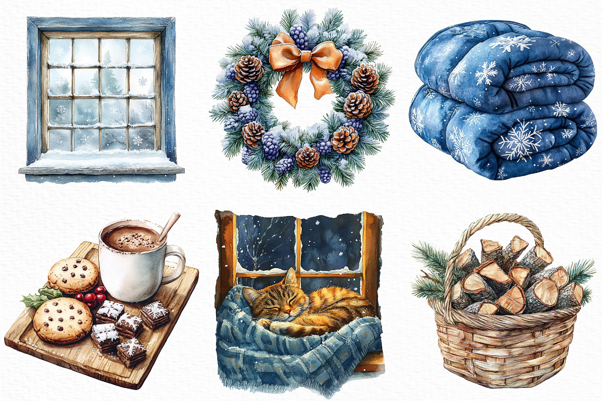 Chilly Christmas Day Clipart, an Illustration by Craft Nest (Photo 4 of 6)
