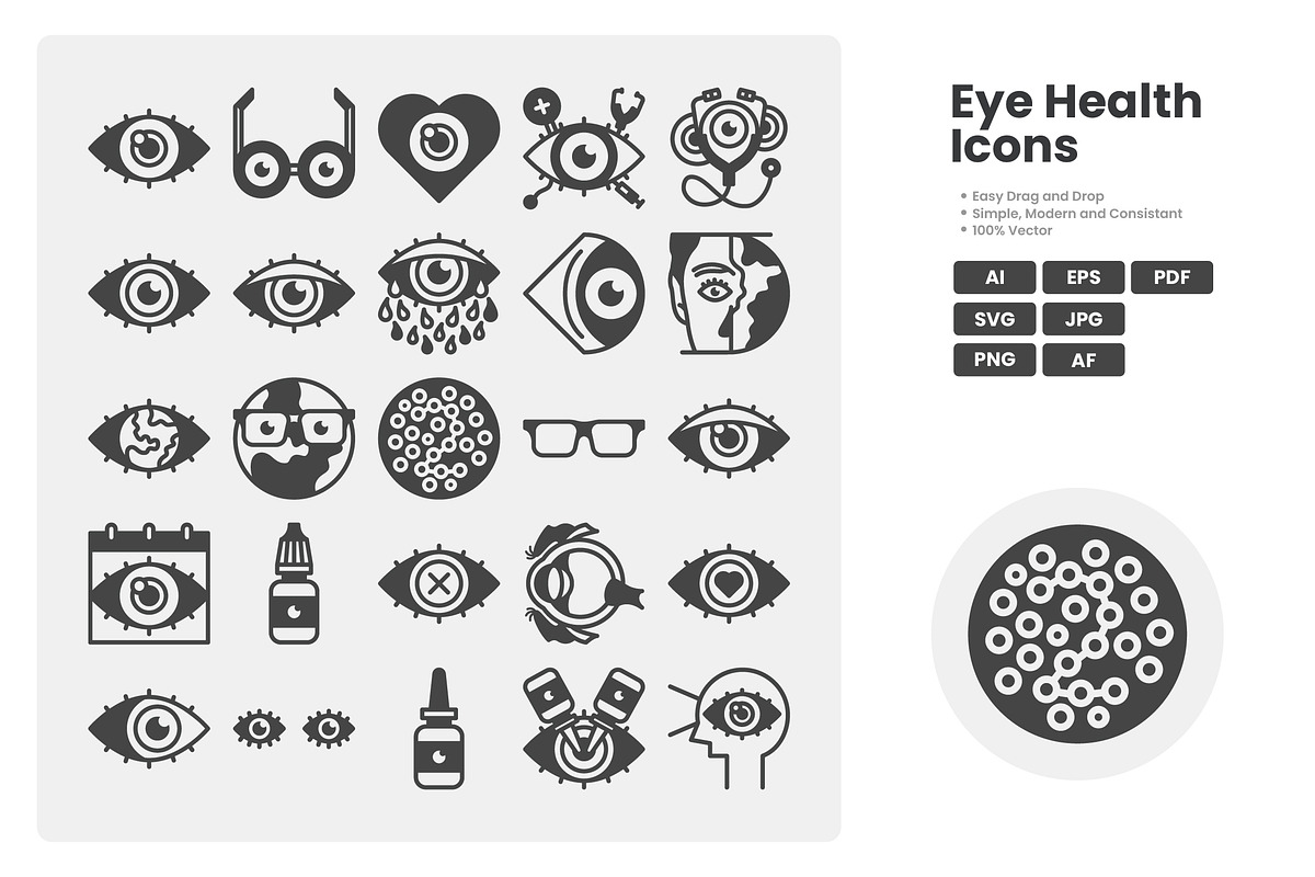 Eye Health Icon Pack, a Solid Icon by erifqizeicon (Photo 3 of 3)