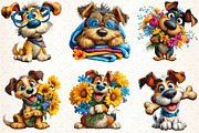 Funny Dog Clipart Bundle, an Illustration by DreamCafeArt (Thumbnail 7 of 8)