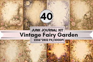 Vintage Fairy Garden Journal Pages