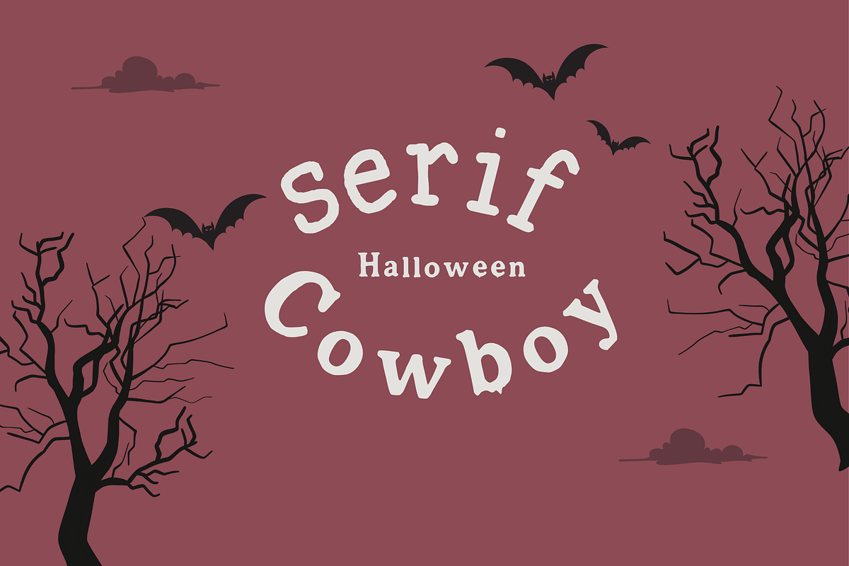 Serif Cowboy Halloween Spooky Wester, a Sans Serif Font by adenpinkstore (Photo 3 of 6)
