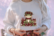 Cute Cartoon Christmas Frogs Clipart, an Illustration by designcity5 (Thumbnail 4 of 5)
